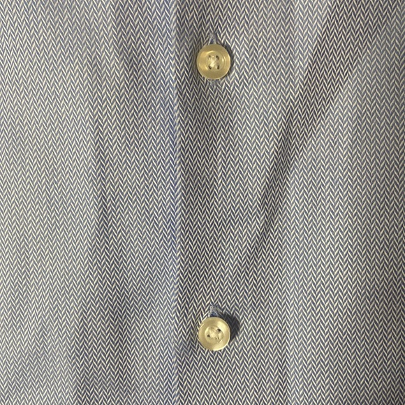 MICHAEL KORS - Men’s Dress Shirt - Chevron Light Blue & White - Size 15 neck - Picture 4 of 5